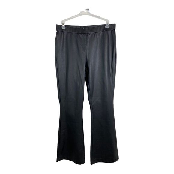 #90 VERO MODA Black Vegan Wide Leg Trousers - Picture 3 of 10